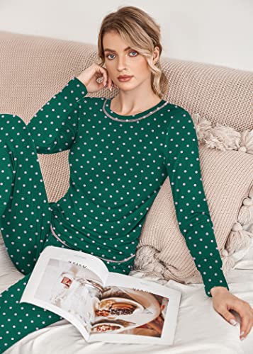 Ekouaer Women's Pajama Set Long Sleeve with Jogger Pants S328