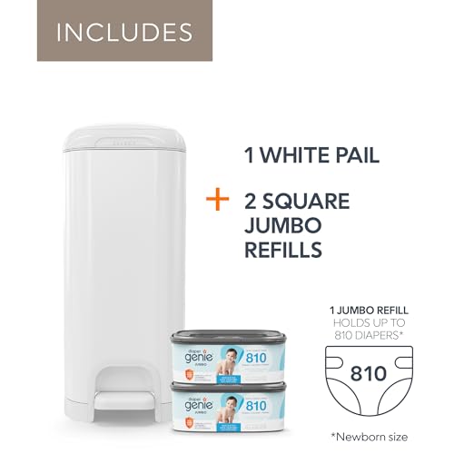 Diaper Genie Select Pail Stainless Steel with 1 Starter Refill O9669