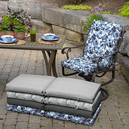ARDEN Outdoor Dining Chair Cushion 20 x 20 in Weather-Proof Fade Resistant Sapphire Blue J523