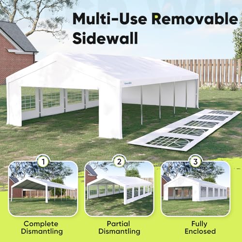 Quictent 20x20 Party Tent Heavy Duty Outdoor Canopy with Storage Bags M75972