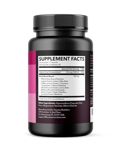 Night Time Fat Burner for Women with Vitamin D, 2 Month Supply M8185