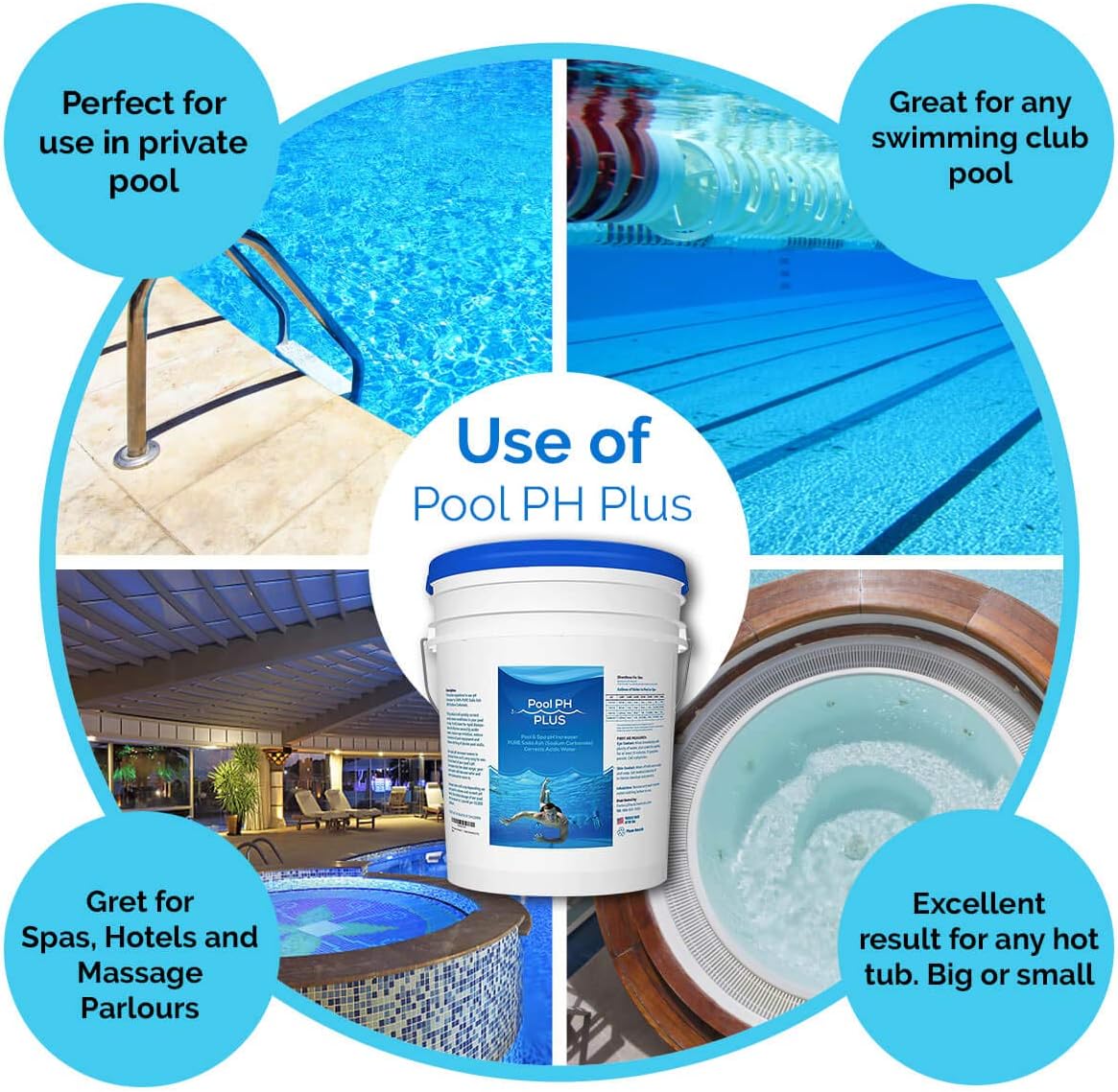 pH Increaser for Hot Tub & Pool, Pure Soda Ash, 15 lb H1017
