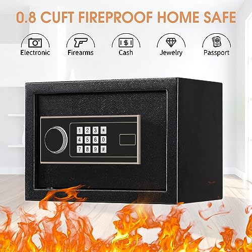 1.0 Cubic Feet Fireproof Waterproof Digital Safe Box with Keypad Lock T905182