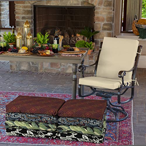 ARDEN Outdoor Dining Chair Cushion 20 x 20 in Weather-Proof Fade Resistant Sapphire Blue J523