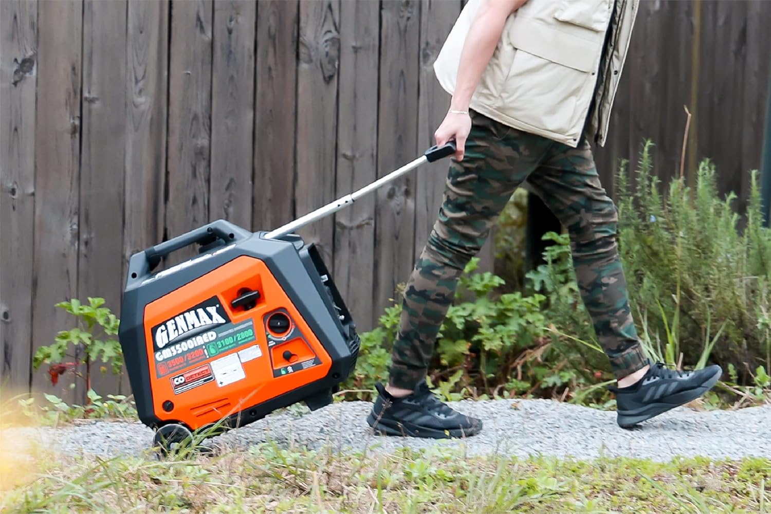 GENMAX Portable Inverter Generator 3500W Gas or Propane with Remote/Electric Start G56238