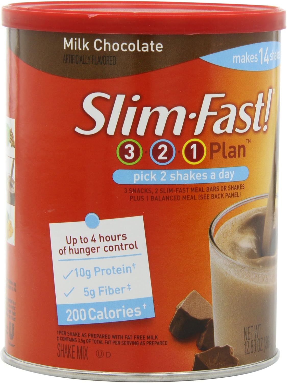 Slimfast Powder, Milk Chocolate, 12.83 oz