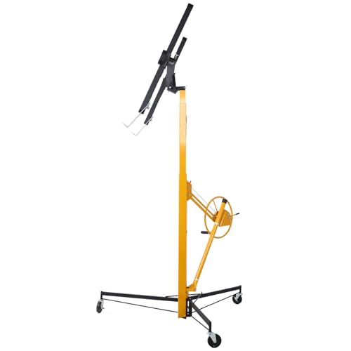 Model 2024 Drywall Lift Panel Hoist, 360° Adjustable, 150LBS Heavy Duty, Black+Yellow C8628