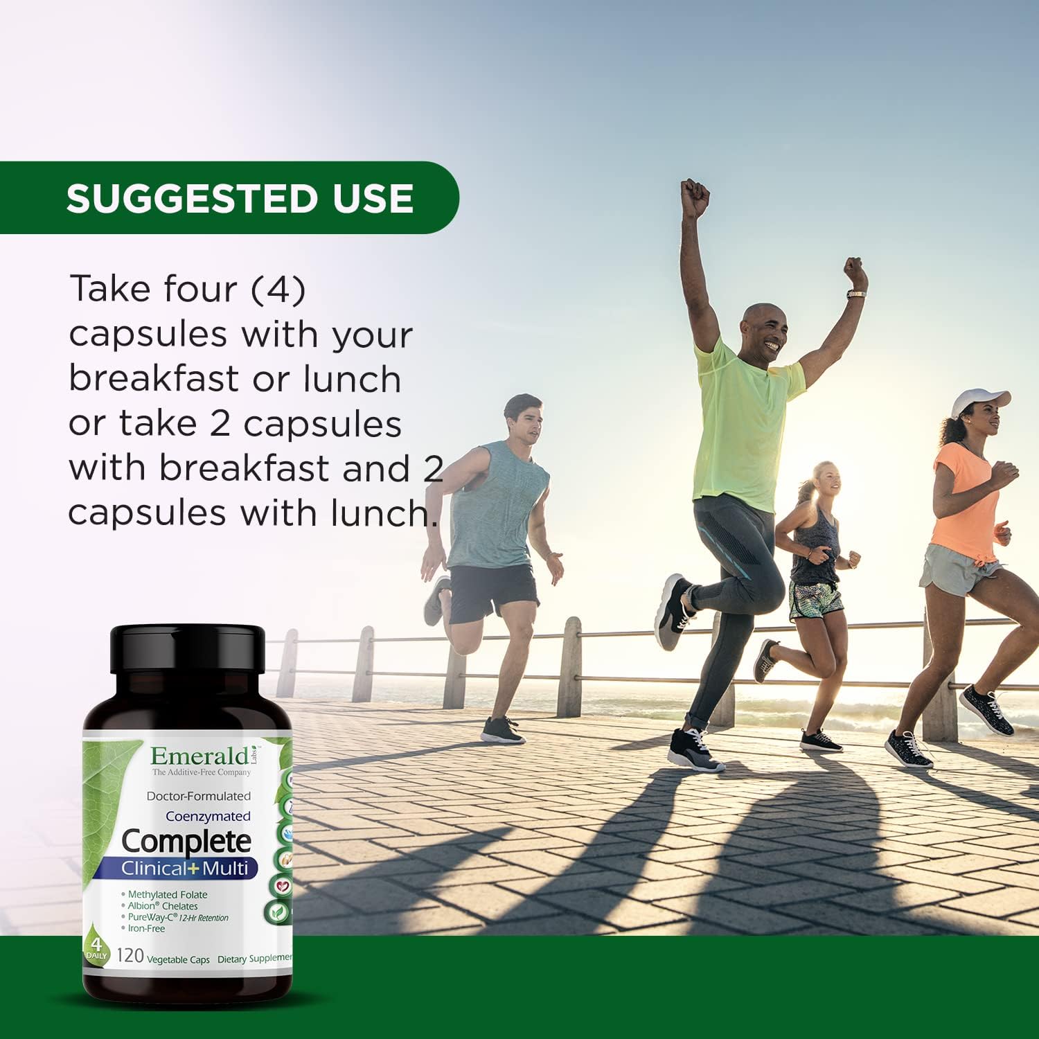 EMERALD LABS Complete Clinical Multi-Multivitamin, 120 Vegetable Capsules E283683