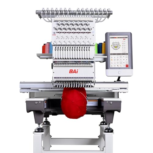 BAi THE MIRROR Embroidery Machine With 15 Needle,1200SPM Max Speed Commercial Embroidery Machine,13.7x19.7 Inches Embroidery Area,Wifi Available 10"Touch Screen Multi Needle Embroidery Machine,