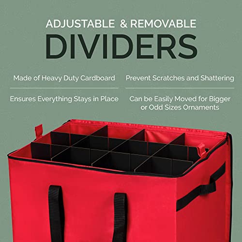Christmas Ornament Storage Box for 48 Ornaments with 4 Trays Y122302