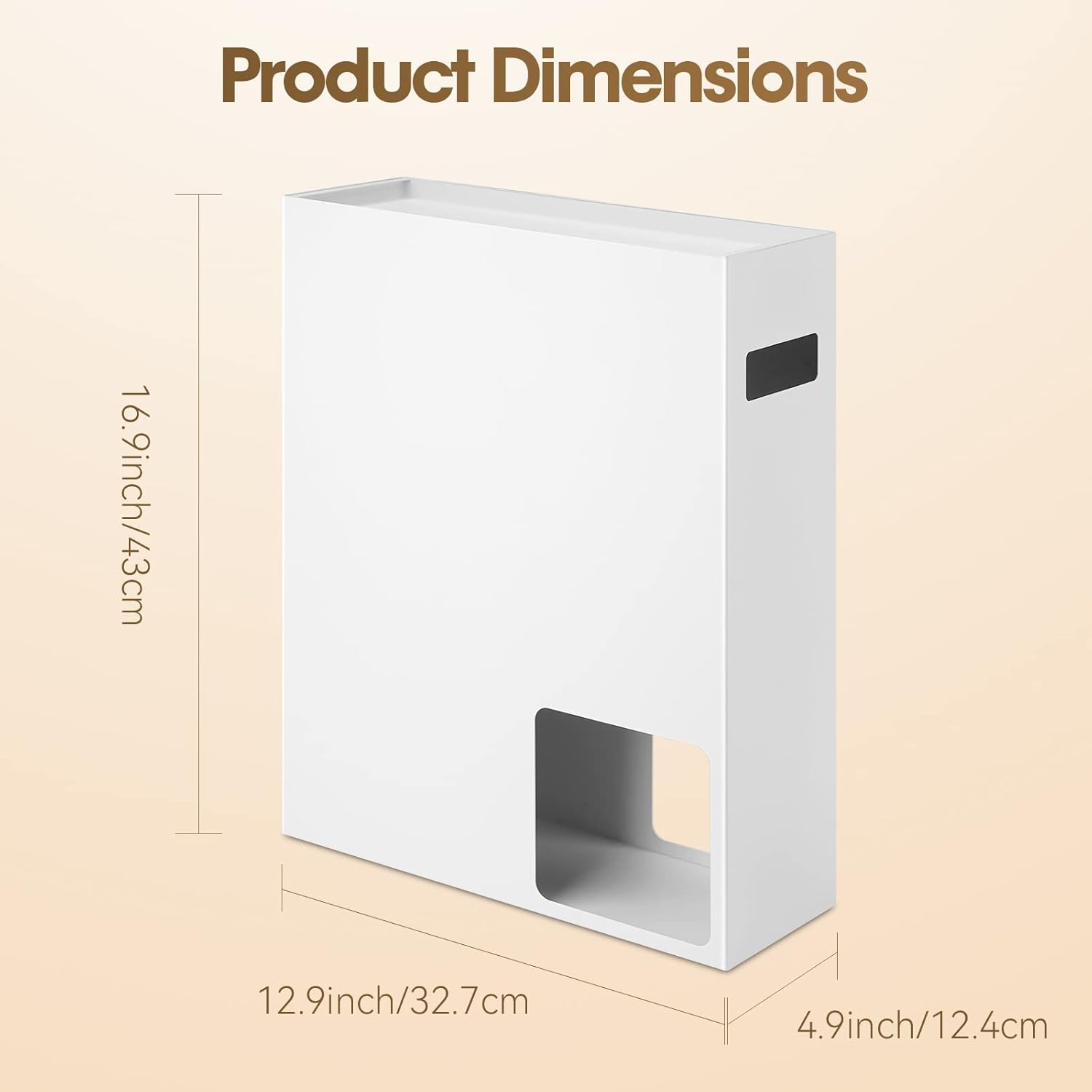 Toilet Paper Storage Organizer, 12 Rolls, White N589989