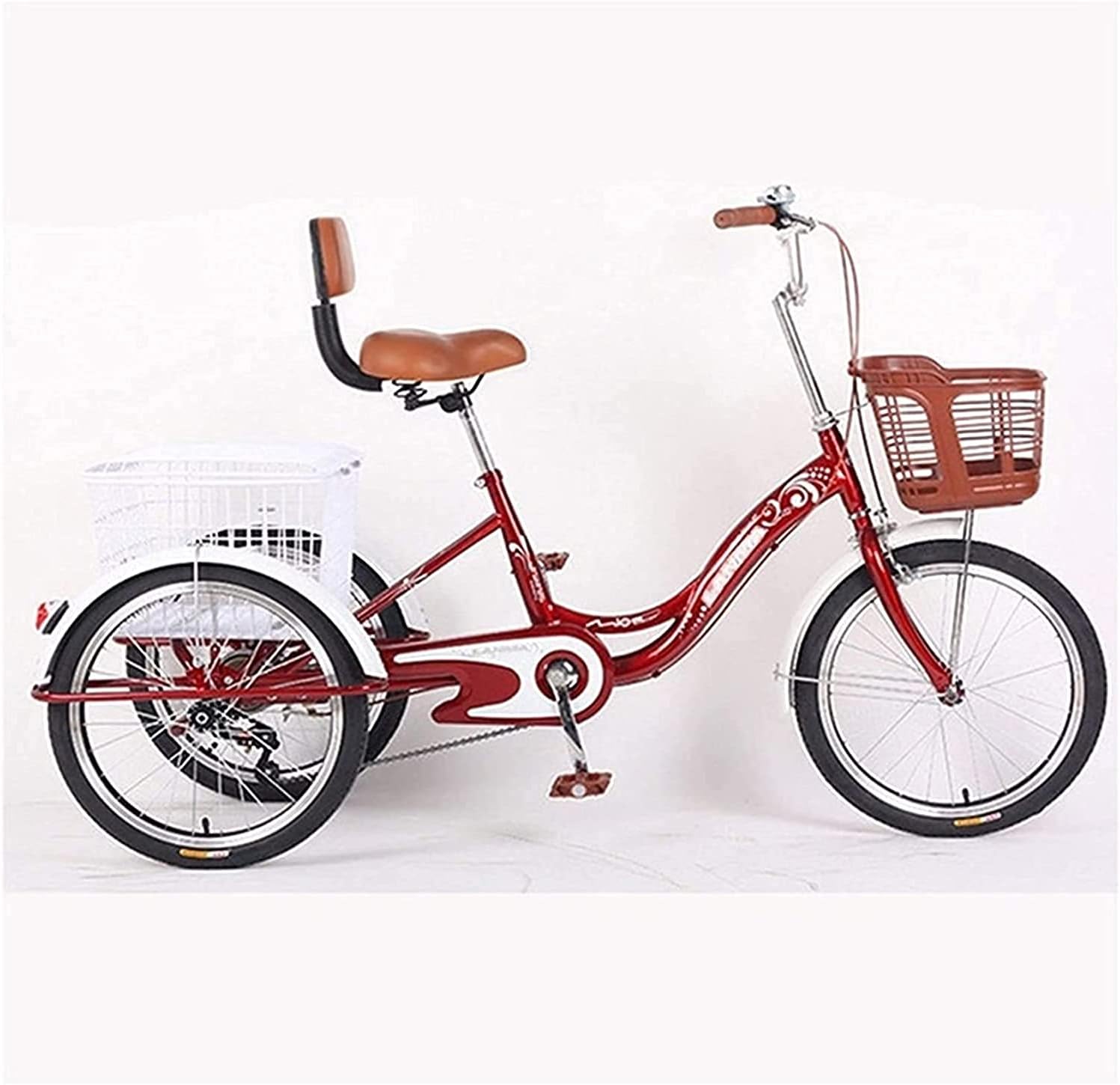 Adult Tricycle 20 Inch 3 Wheel Bike with Shopping Basket for Seniors X584
