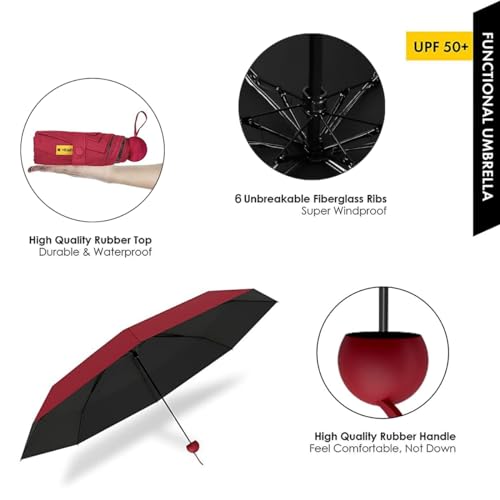 Travel Sun Umbrella Compact Mini with UV Protection W1162