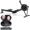 Concept2 Model D Indoor Rowing Machine 14" Legs, PM5 Performance Monitor with Raycon The Everyday Bluetooth True Wireless Earbuds, Built in Mic, 32 Hour Battery w/Signature Series Resistance Band