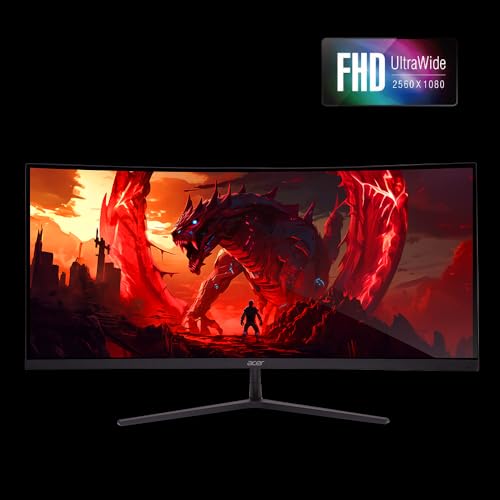 acer Nitro 31.5" FHD 1500R Curved Gaming Monitor, 240Hz, FreeSync Premium G82169