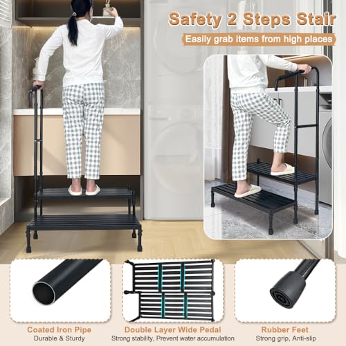 Bed Step Stool with Handle for High Beds Adults Elderly Seniors P429