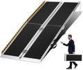 Portable Wheelchair Ramp 6FT, Non-Slip Aluminum Folding Handicap Ramp, Door Threshold Wheelchair Ramps for Home, Wheel Chair Ramp for Home Steps, Scooter Ramp for Car, Doorways, Curbs, Stairs