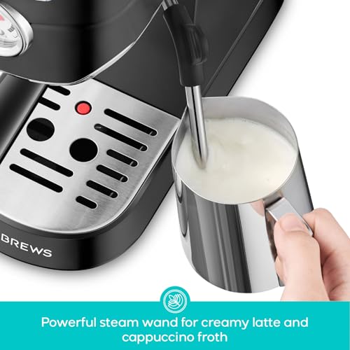 CASABREWS CM5418 Espresso Machine 20 Bar, Compact Espresso Maker with Milk Frother, Stainless Steel, Silver K680