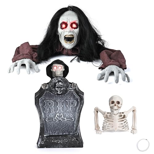 AW Halloween Prop Zombie Groundbreaker with Sound & LED Eyes Z407