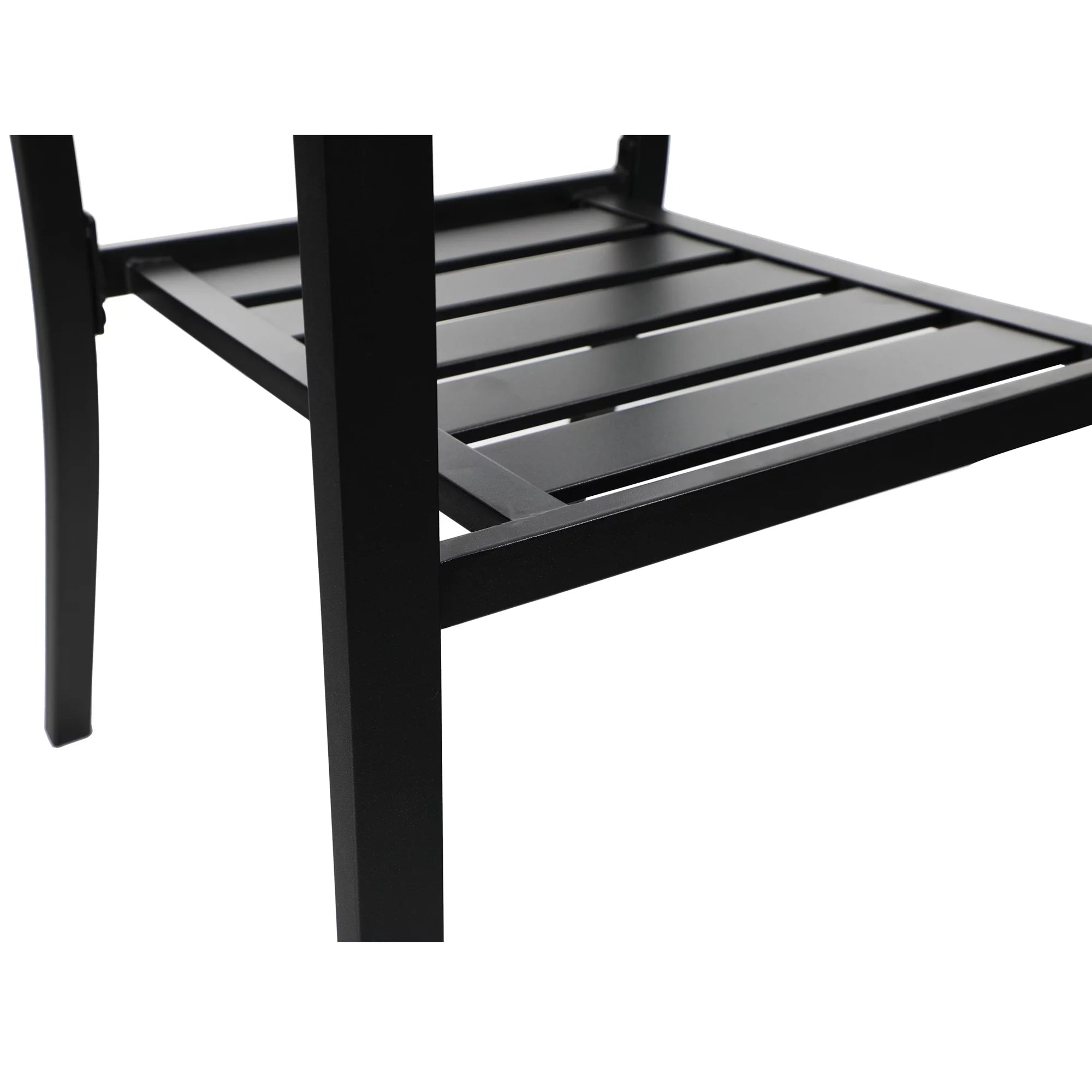 MF Studio 6-Piece Outdoor Patio Set with 10 FT Umbrella, Stacking Chairs & Square Dining Table D49515