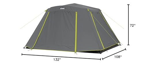 CORE Instant Cabin Tents 6 Person Family Pop Up Camping Tent R26561