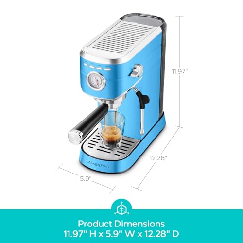 CASABREWS CM5418 Espresso Machine 20 Bar, Compact Espresso Maker with Milk Frother, Stainless Steel, Silver K680