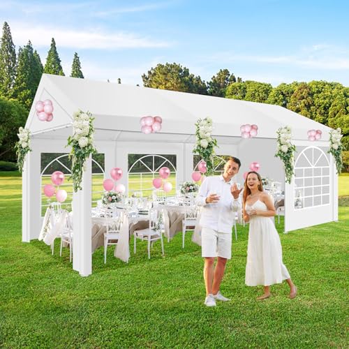 COBIZI 20x40 Party Tent Heavy Duty with Removable Sidewall, White S4012