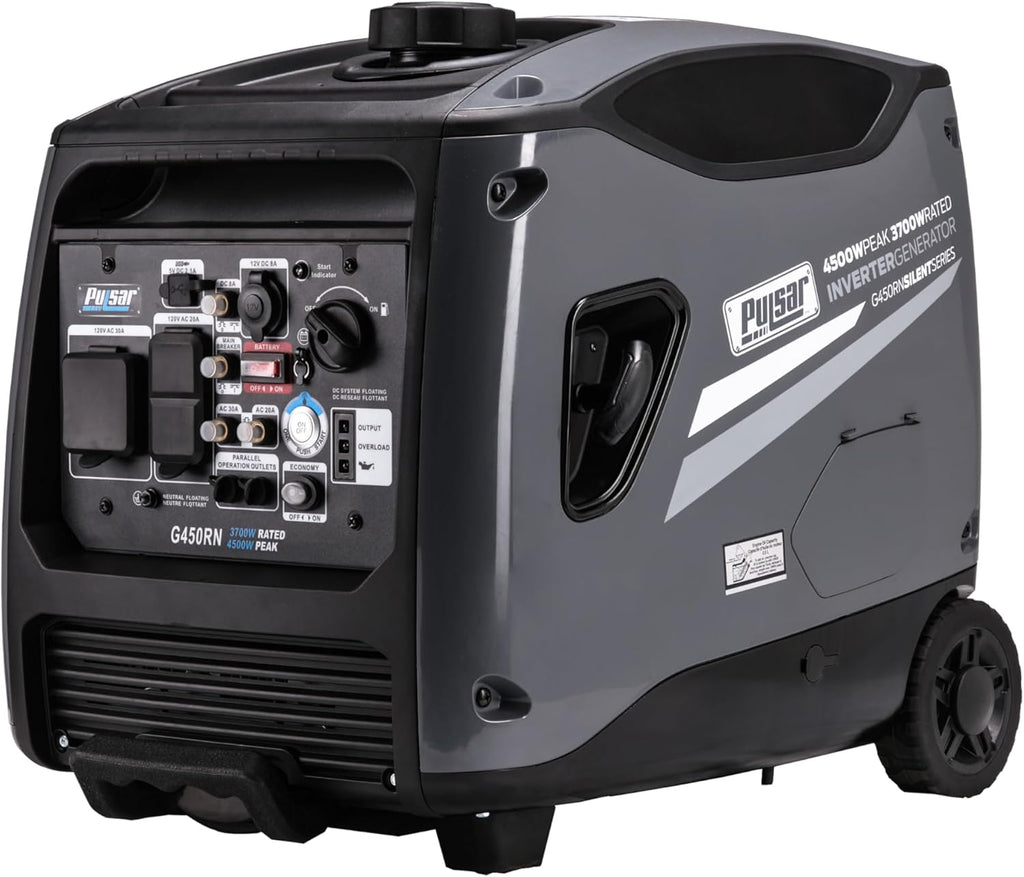 Pulsar G450RN, 4500W Super Quiet Portable Inverter Generator with Remote Start & Parallel Capability, RV Ready, CARB Compliant