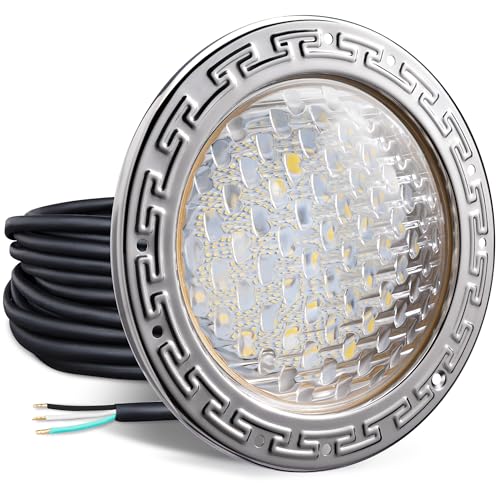 SURAIELEC LED Pool Lights for Inground Pool, 12V AC 10 inch Underwater Swimming Pool Light Replacement for Pentair Hayward Wet Niches, 30W, 3000LM, 6500K Cool White Glow, 100FT Cord