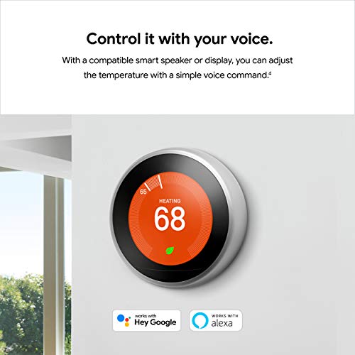 Google Nest Learning Thermostat 3rd Gen - Smart Programmable Thermostat - White L596082
