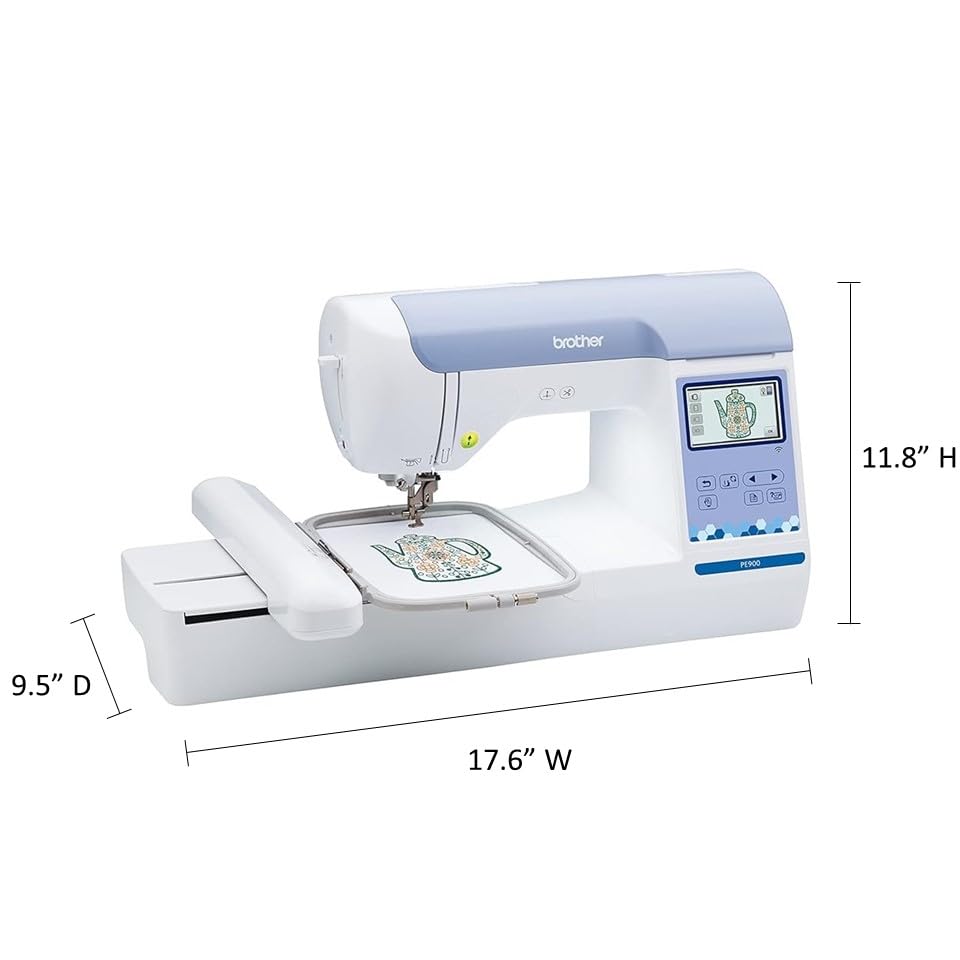 Brother PE900 Embroidery Machine with WLAN, White O60746