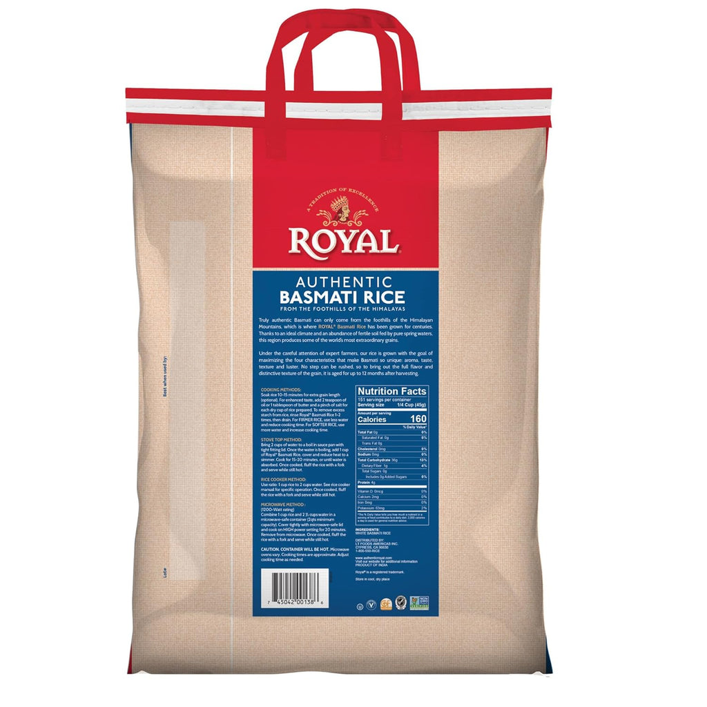 Authentic Royal Basmati White Rice, 15 lbs (Pack of 2)