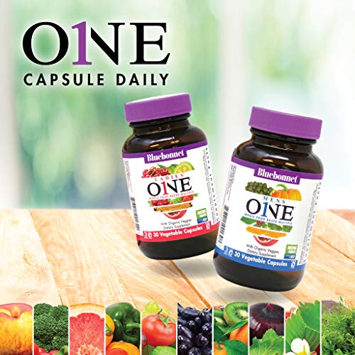 Bluebonnet Nutrition One for Men Whole Food-Based Multiple, 60 Vegetable Capsules U90637