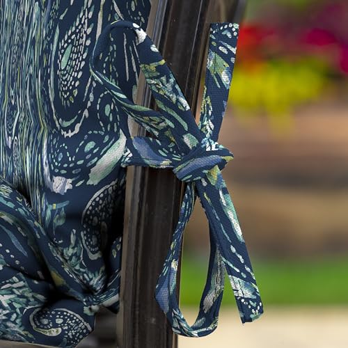 ARDEN Outdoor Dining Chair Cushion 20 x 20 in Weather-Proof Fade Resistant Sapphire Blue J523