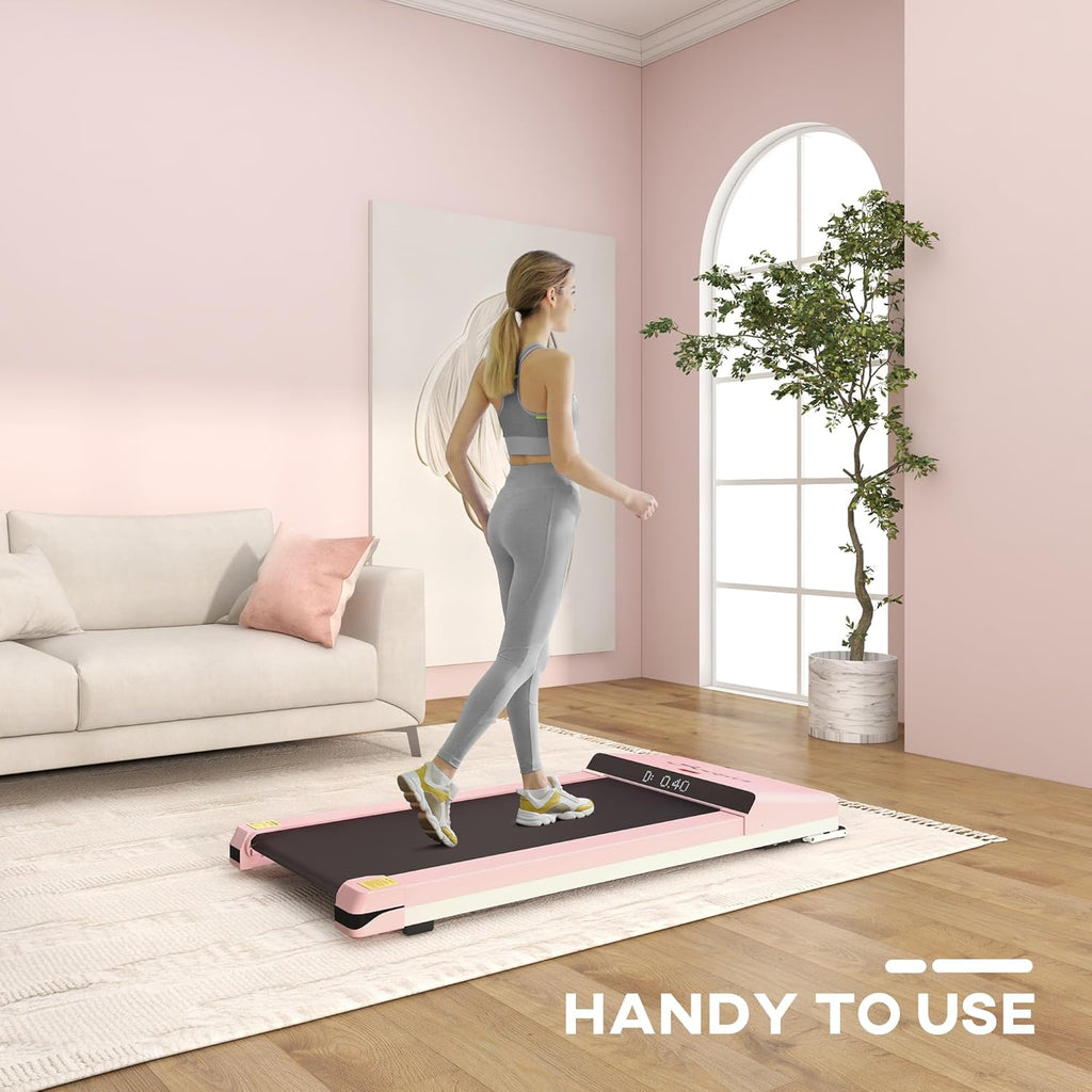 Soozier Under Desk Treadmill Portable Walking Pad with Foldable Wheels O7673