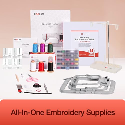 EOC06 Embroidery Machine 7.9x11 Inch Large Hoop with Touchscreen G2232