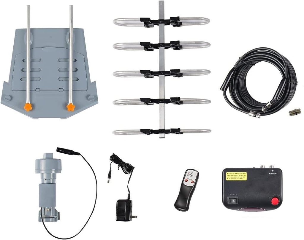 Digital Outdoor Antenna 360 Degree Rotation VHF UHF HDTV with Remote X22120