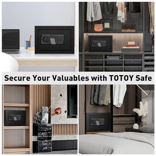 TOTOY 1.2 Cu Ft Electronic Keypad Security Safe with Sensor Light L285