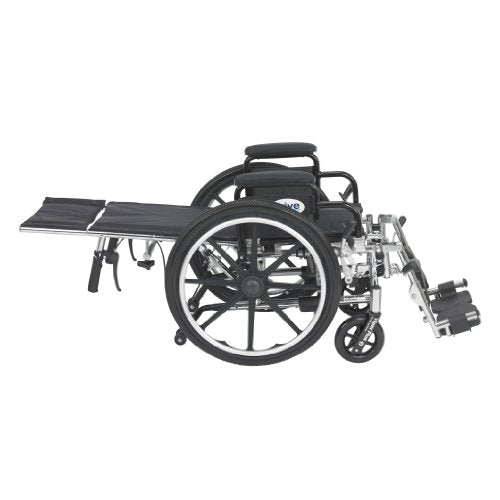 Drive Medical Viper Plus Lightweight Reclining Wheelchair with Elevating Leg Rests E5298