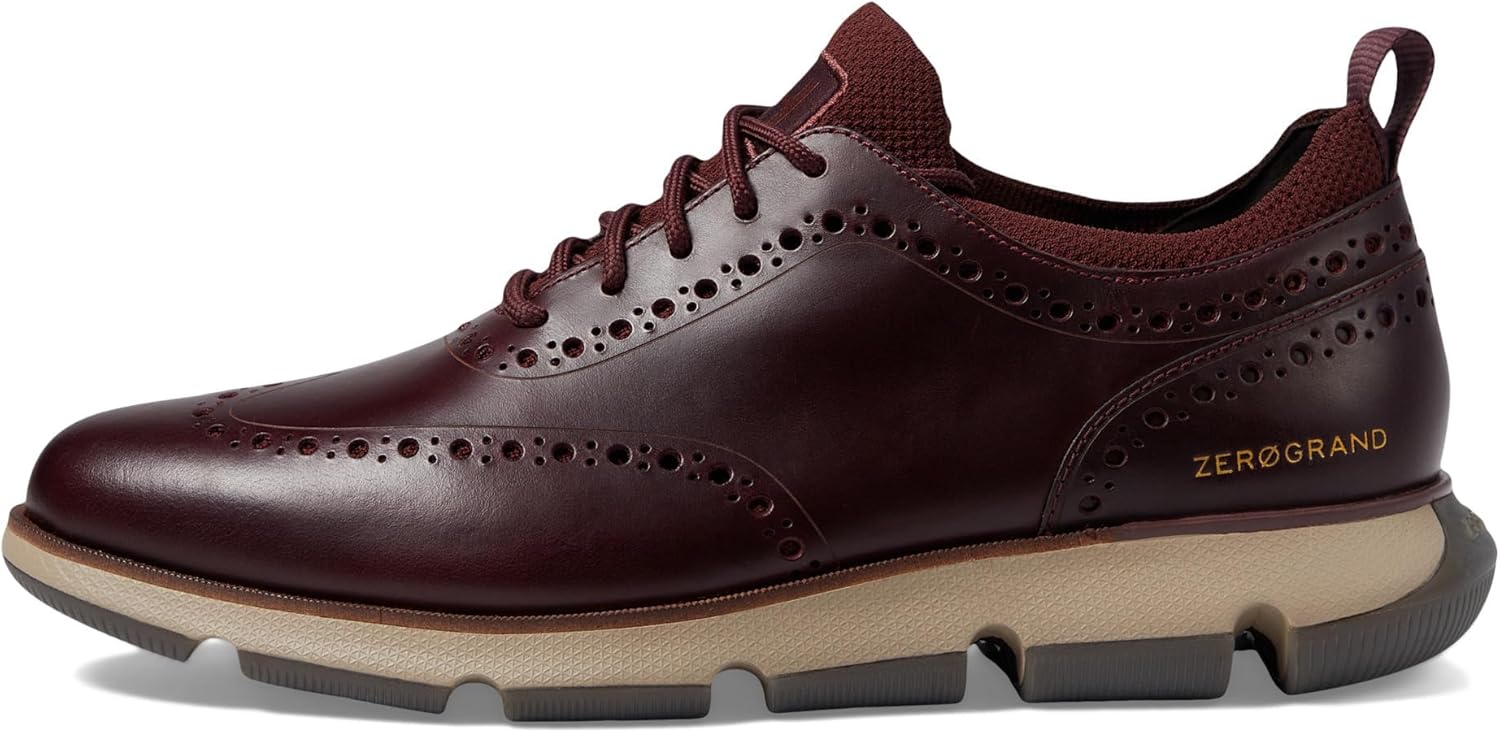 Cole Haan Men's 4.Zerogrand Wingtip Oxford Bloodstone/Pinot Dark Latte E994