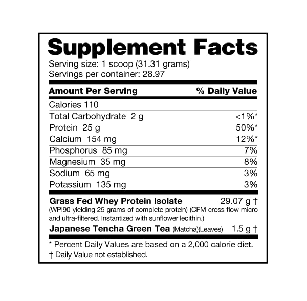 NutraBio Grass Fed Whey Isolate Protein Powder, Vanilla Bean, 2 lbs V555