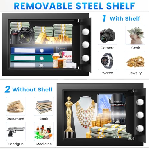 2.5 Cu ft Steel Security Safe with Programmable Keypad Lock O772