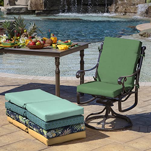 ARDEN Outdoor Dining Chair Cushion 20 x 20 in Weather-Proof Fade Resistant Sapphire Blue J523