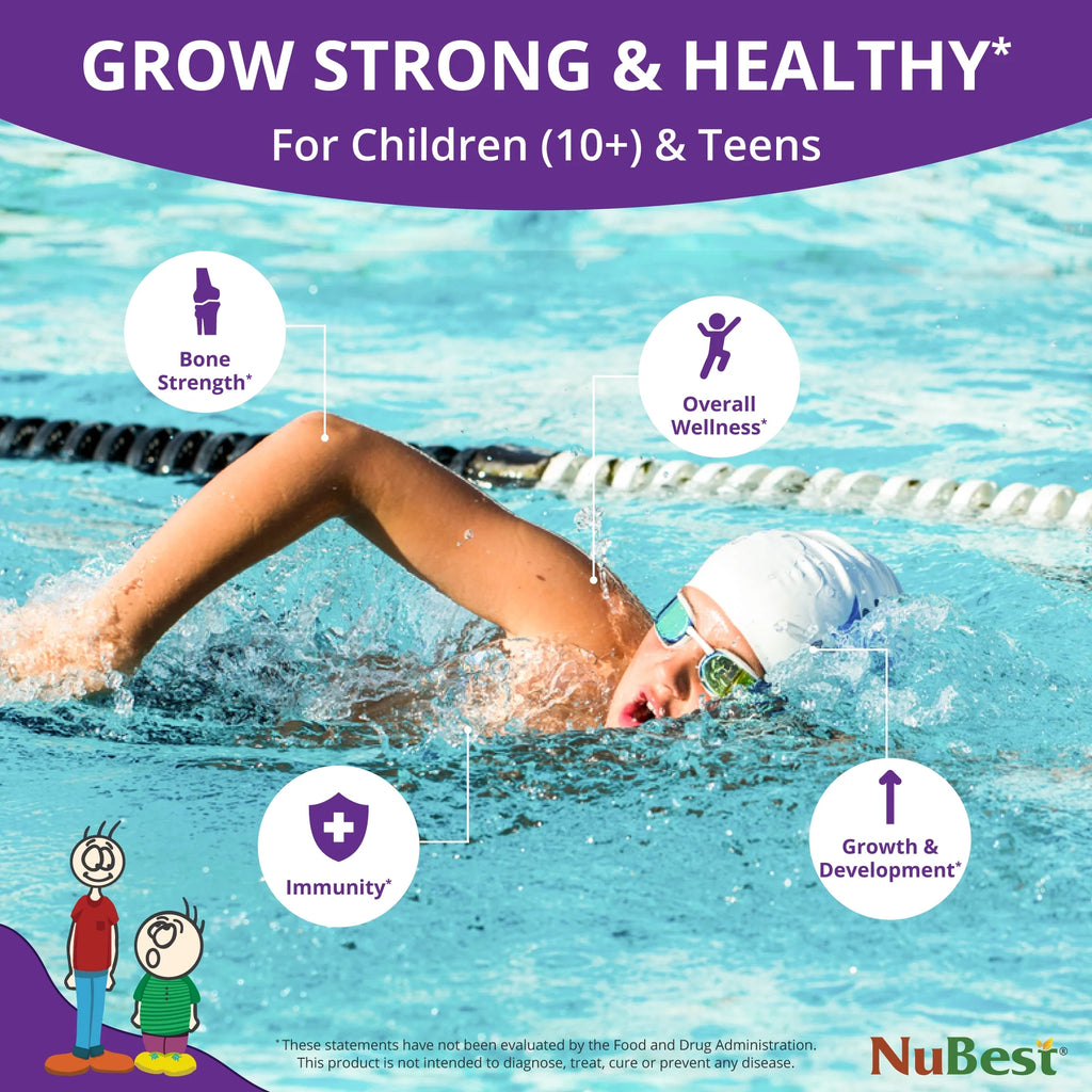 NuBest Tall 10+ Growth Supplement for Age 10+, Bone & Immunity Support, Pack of 2 J5779