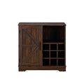 Farmhouse Coffee Bar Cabinet Bar Cabinet with Wine Rack Barn Door Buffet Sideboard Cabinet, Adjustable Storage Shelves, Accent Cabinet for Kitchen, Living Room, Dining Room (Gray Wash)