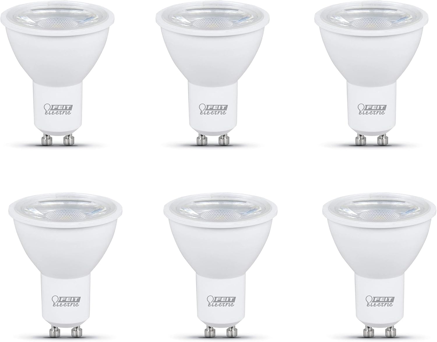 Feit Electric LED MR16 with a GU10 Base Light Bulb - 50W Equivalent - 10 Year Life - 500 Lumen - 5000K Daylight - Dimmable | 6-Pack