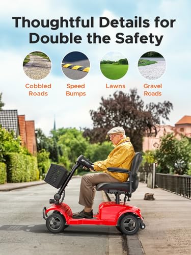 ENGWE Folding 4 Wheel Mobility Scooter for Seniors Adults, 250W, Blue U40219