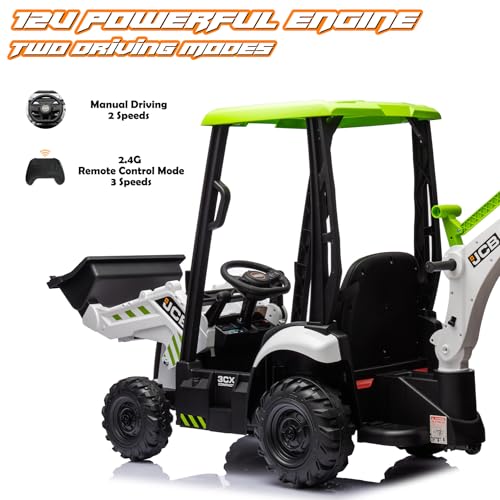 12V JCB Licensed Ride On Tractor Truck with Excavator, Bulldozer & Remote Control N831