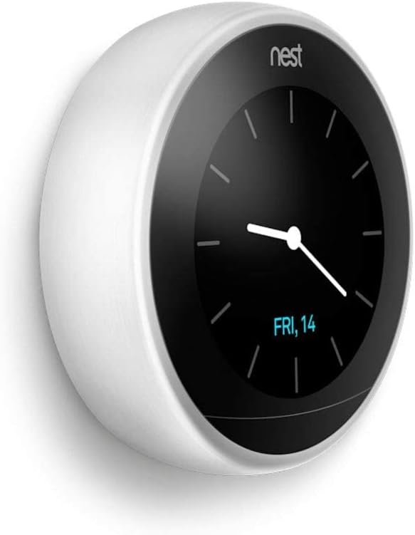Google Nest Learning Thermostat 3rd Gen Smart Thermostat for Home, White (Renewed) T922