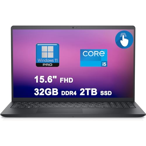 Dell Inspiron 15 3520 Business Laptop | 15.6" FHD Anti-Glare Multi-Touch | 11th Gen Intel 4-Core i5-1155G7 Processor | 16GB DDR4 1TB SSD | Intel Iris Xe Graphics | Waves MaxxAudio Pro Win11Pro Black